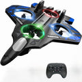AVIRON RC Fighter Drone Toy for Kids – 4 Propeller Remote Control Airplane with LED Lights | USB Rechargeable Flying Toy with Controller | Indoor & Outdoor Fun Gift